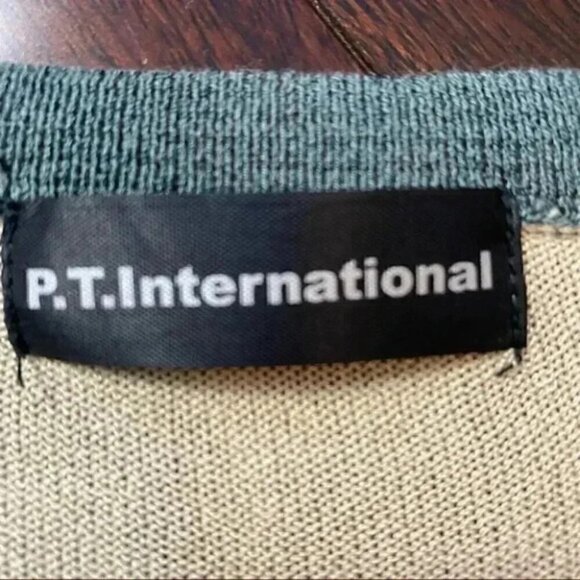 PT nternational Linen Sweater V Neck Pullover Lightweight Beige Size Large NWT - Picture 12 of 15